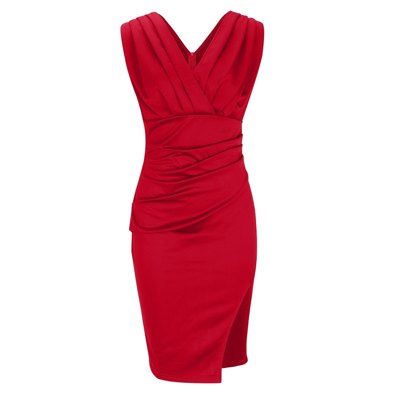 Flina | Fitted Dress With V-Neck And Slit