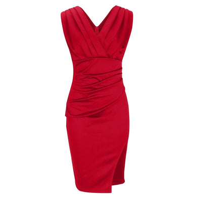 Flina | Fitted Dress With V-Neck And Slit