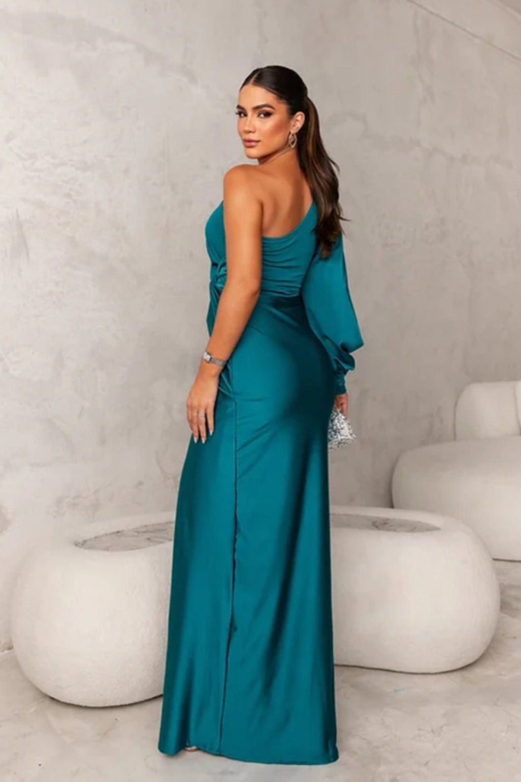 Alya | Satin One-Shoulder Dress