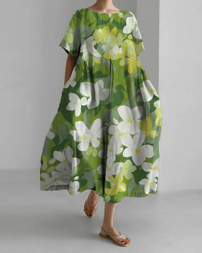 Roxanna | Short Sleeve Loose Print Dress