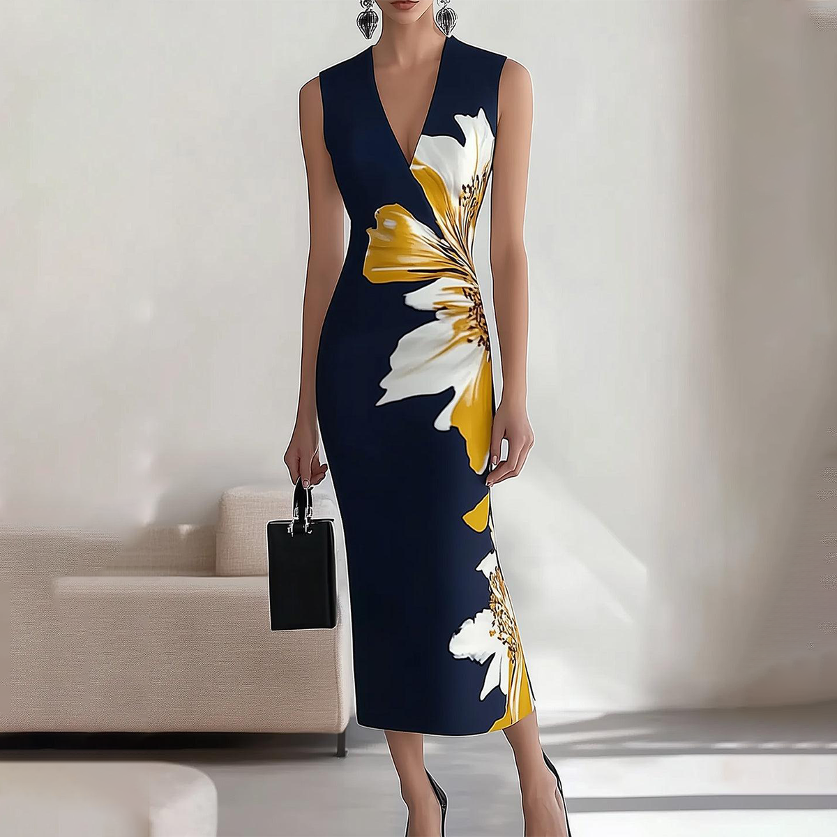 Selini | Elegant Floral Maxi Dress