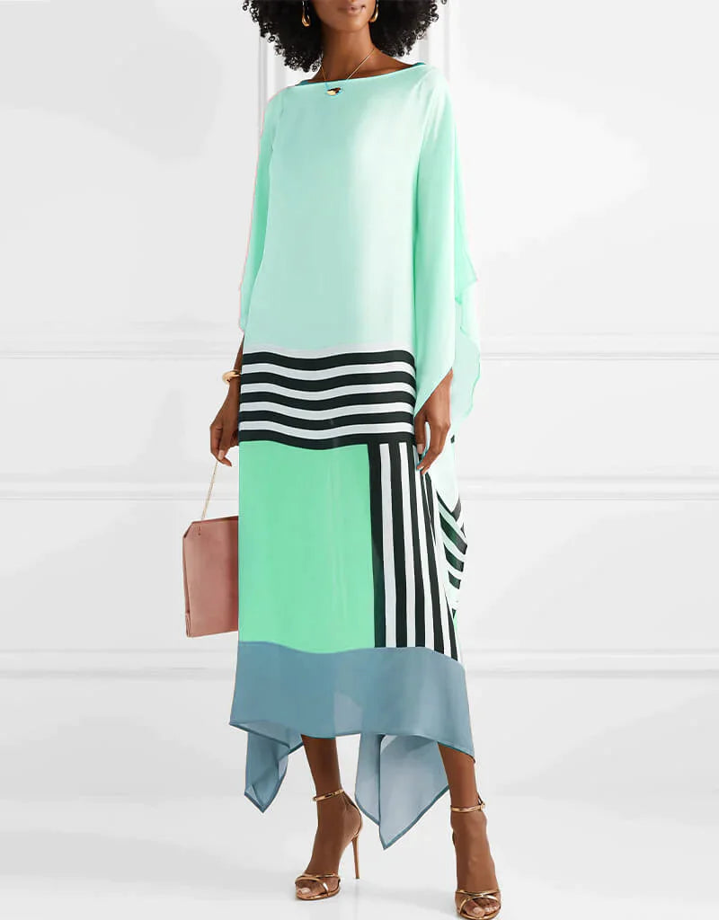 Sharona | Striped Print Patchwork Dress