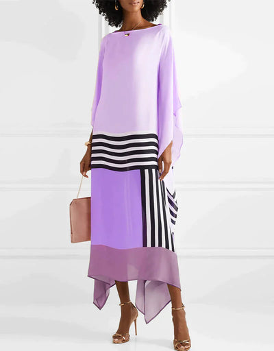 Sharona | Striped Print Patchwork Dress