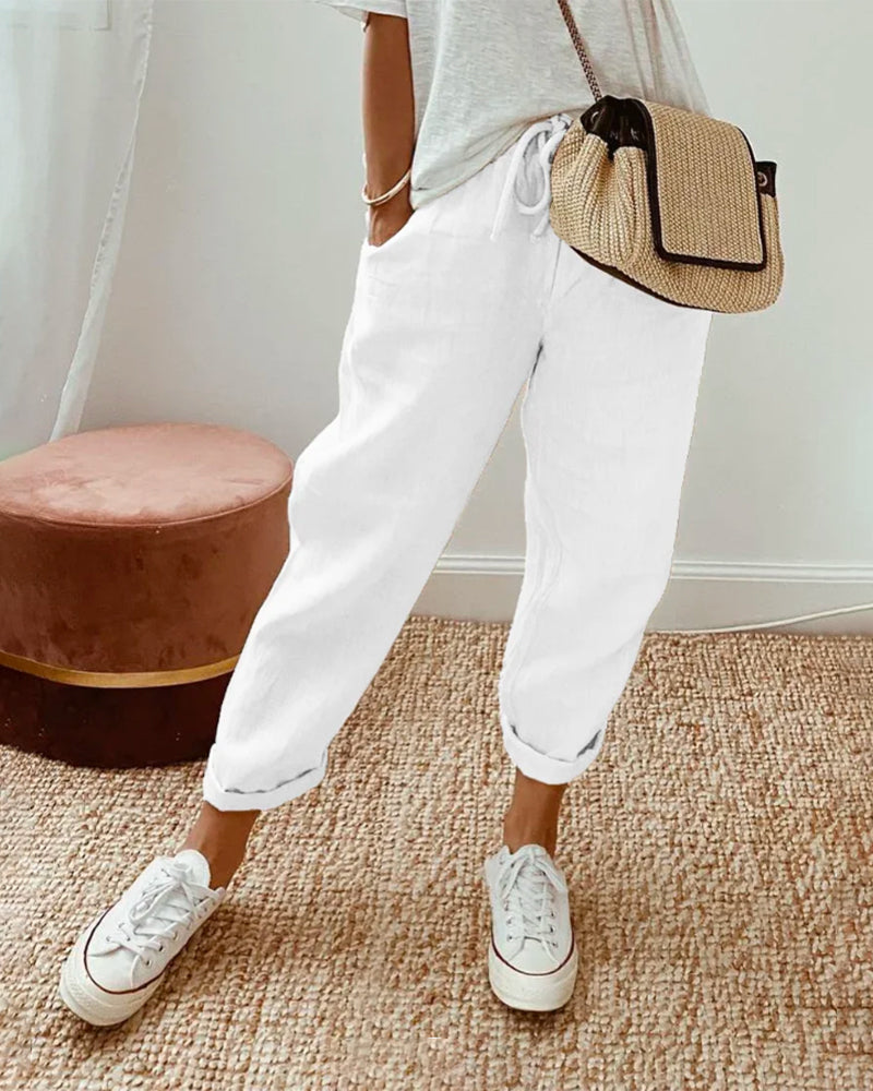 Rosalina | Elegant Linen Trousers