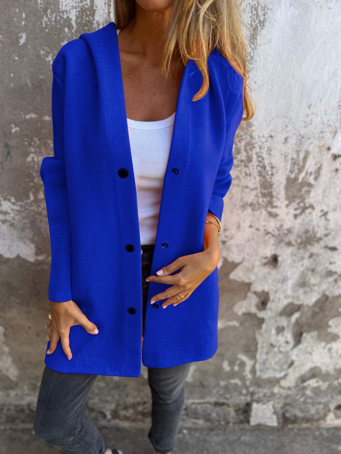 Isabella | Hooded Cardigan With Buttoned Front