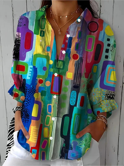 Hulina | Stylish Multi-Colored Blouse