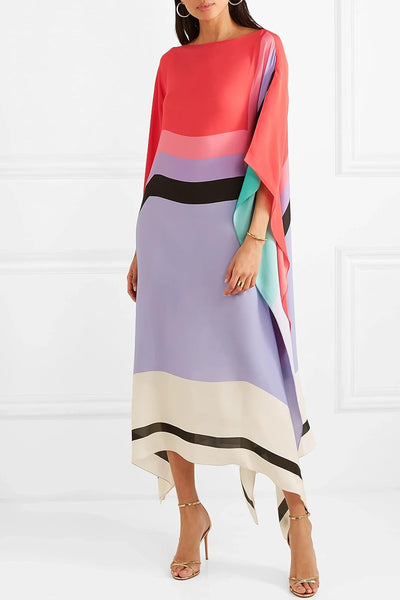 Sharona | Striped Print Patchwork Dress