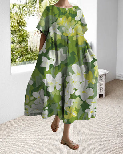 Roxanna | Short Sleeve Loose Print Dress