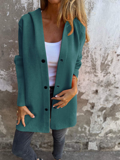 Isabella | Hooded Cardigan With Buttoned Front