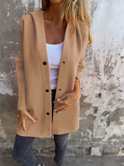 Isabella | Hooded Cardigan With Buttoned Front