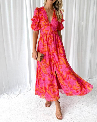 Alina | Maxi Dress Red-Pink