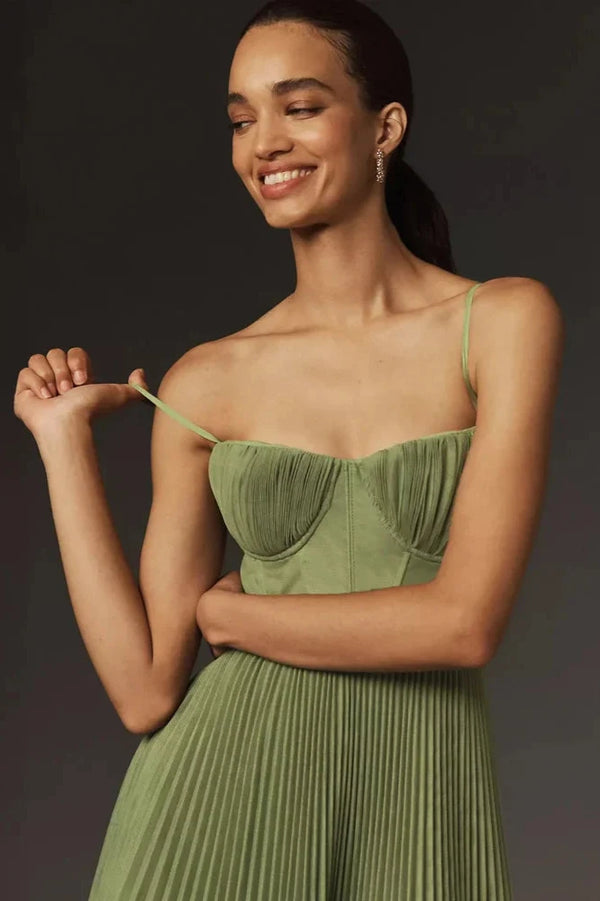 Beaux | Midi Length Pleated Dress