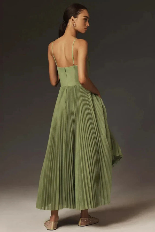 Beaux | Midi Length Pleated Dress