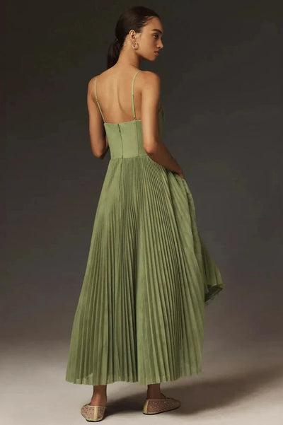 Beaux | Midi Length Pleated Dress