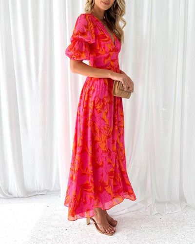 Alina | Maxi Dress Red-Pink