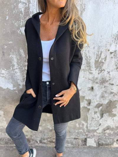 Isabella | Hooded Cardigan With Buttoned Front