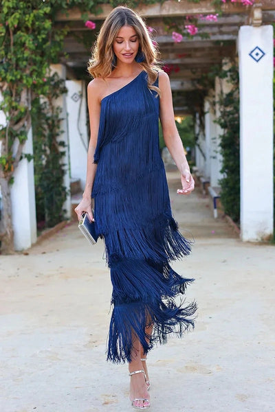 Daliana | Elegant Dress With Fringe