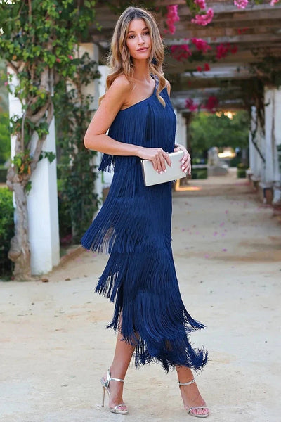 Daliana | Elegant Dress With Fringe
