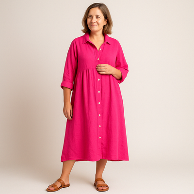Johanna | Cotton & Linen Shirt Dress