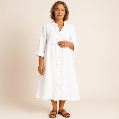 Johanna | Cotton & Linen Shirt Dress