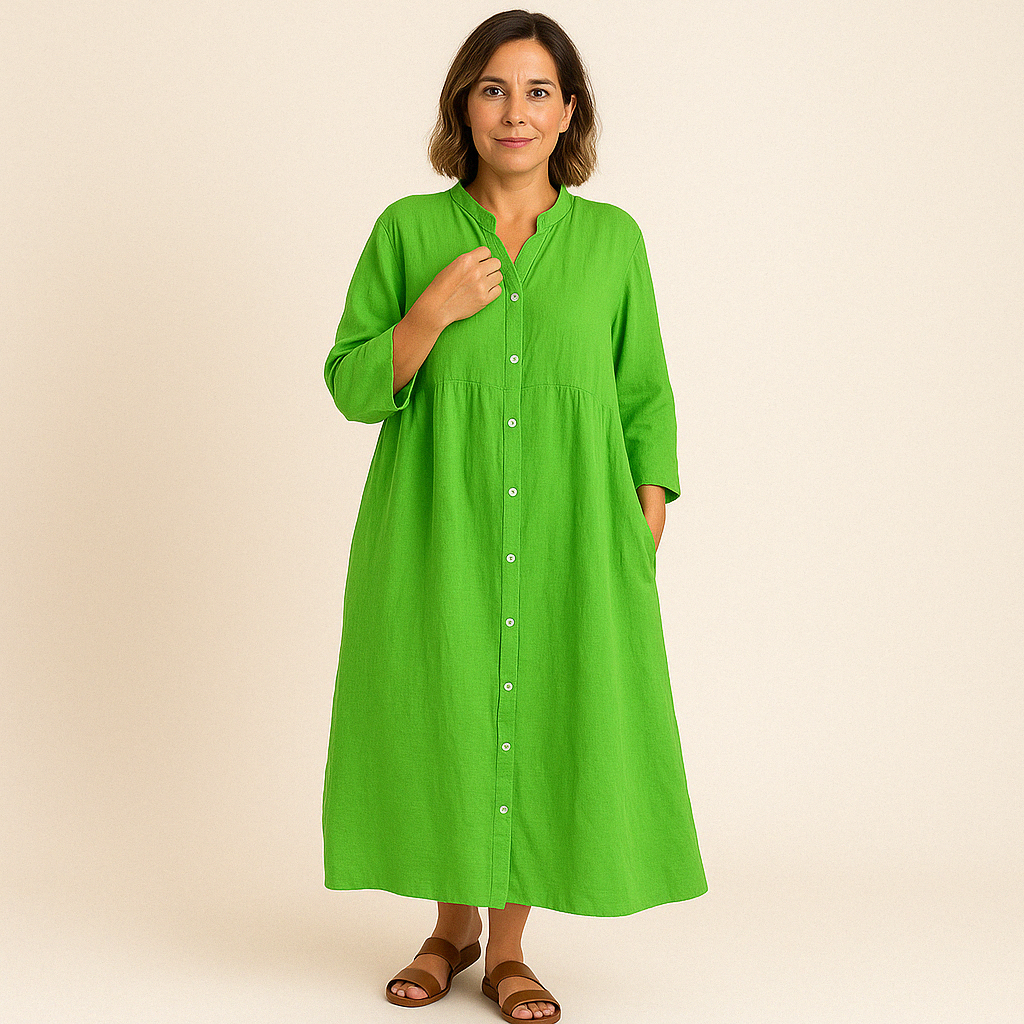 Johanna | Cotton & Linen Shirt Dress