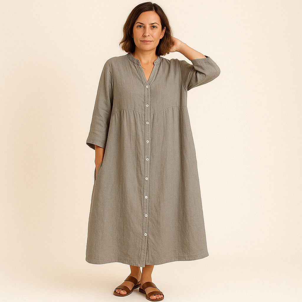 Johanna | Cotton & Linen Shirt Dress
