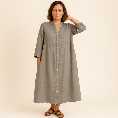 Johanna | Cotton & Linen Shirt Dress