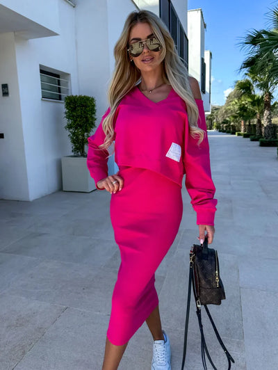 Nira | Casual Sweatshirt And Dress Set
