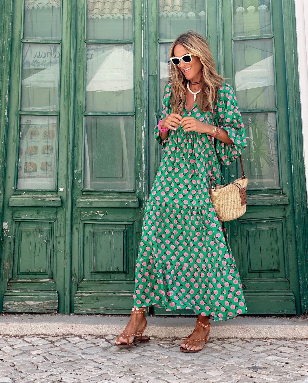 Marbella | Breezy High-Low Geometric Print Dress