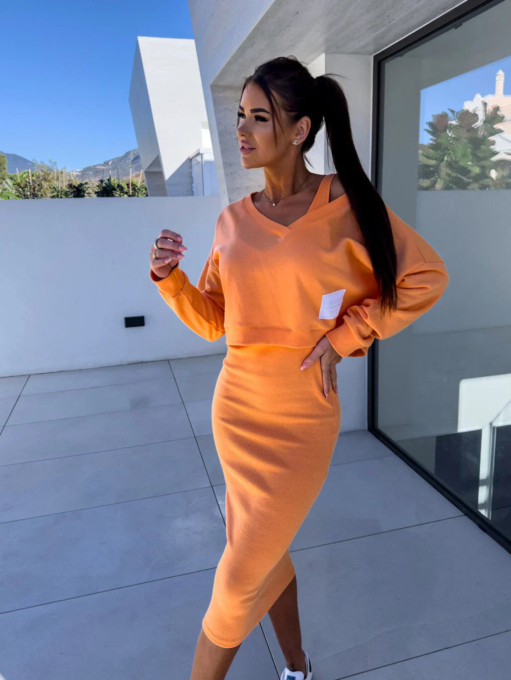 Nira | Casual Sweatshirt And Dress Set