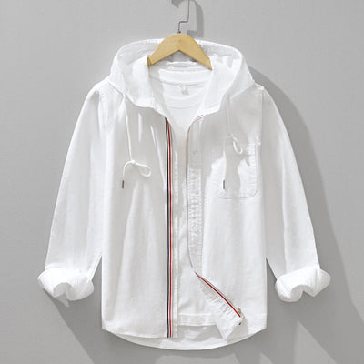 Venice | Linen Zip Hoodie Shirt