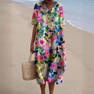 Almira | Colorful Floral Summer Dress