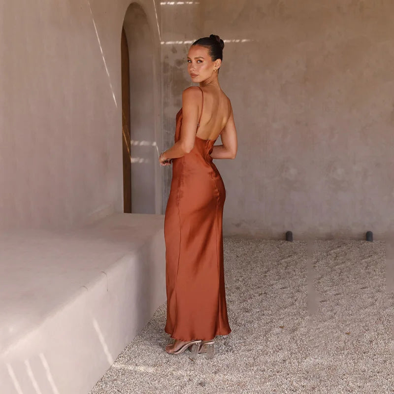 Dalia | Satin Long Dress