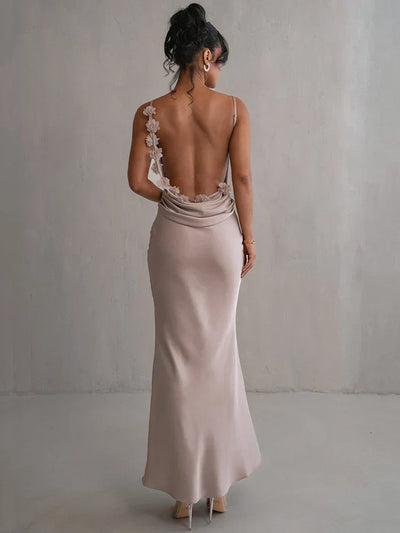 Ramona | Backless Floral Maxi Dress
