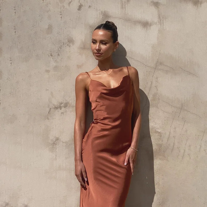 Dalia | Satin Long Dress