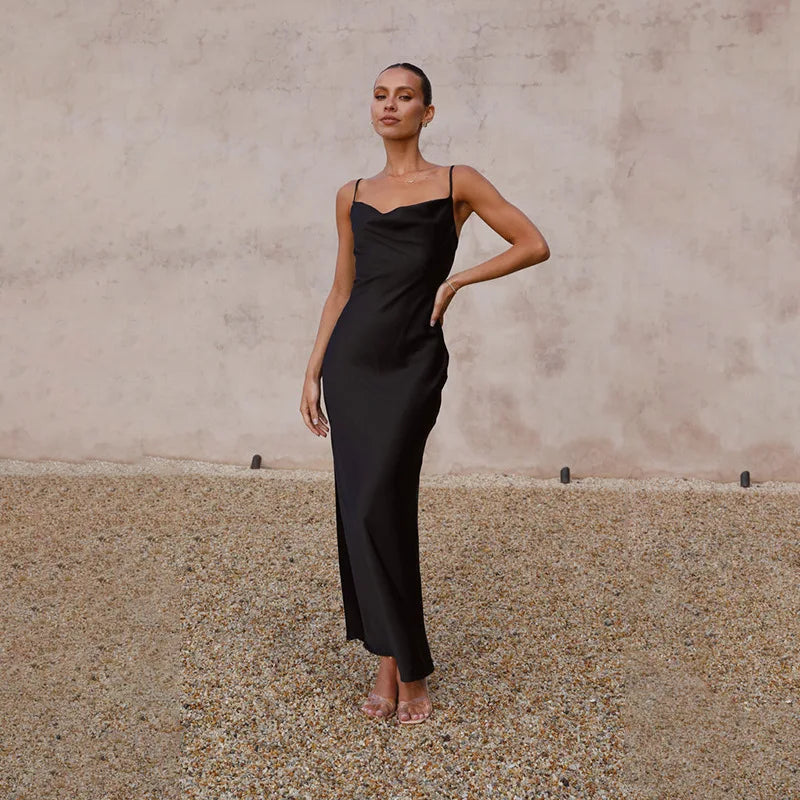 Dalia | Satin Long Dress
