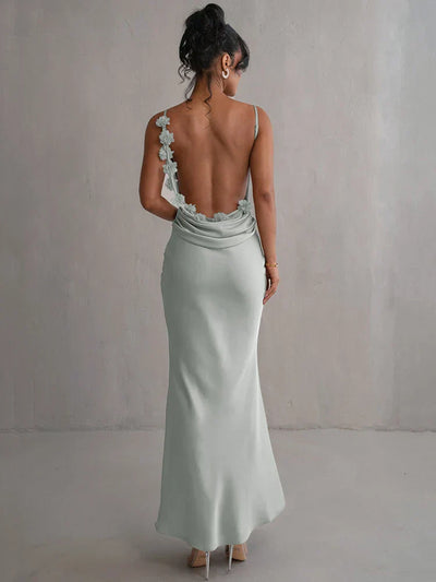 Ramona | Backless Floral Maxi Dress