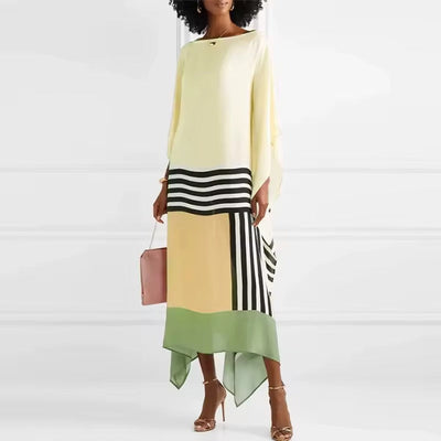 Sharona | Striped Print Patchwork Dress