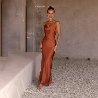 Dalia | Satin Long Dress