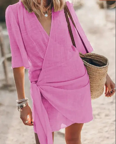 Angel | Linen V-Neck Dress