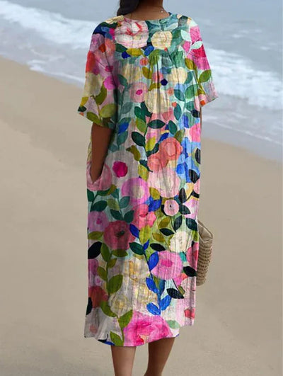 Almira | Colorful Floral Summer Dress