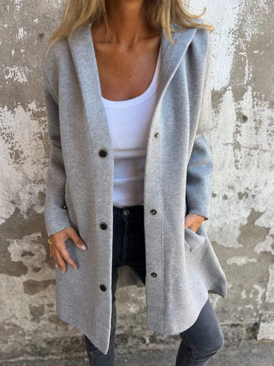 Isabella | Hooded Cardigan With Buttoned Front