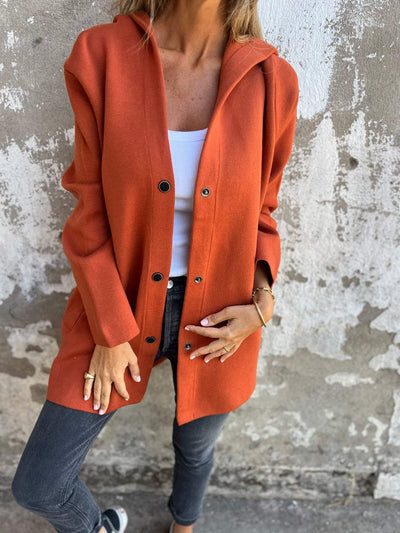 Isabella | Hooded Cardigan With Buttoned Front