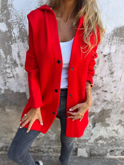 Isabella | Hooded Cardigan With Buttoned Front