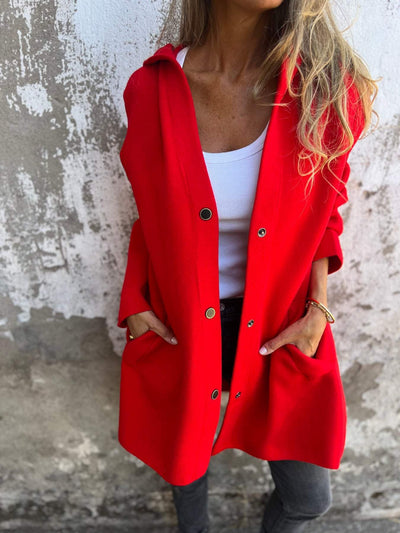 Isabella | Hooded Cardigan With Buttoned Front