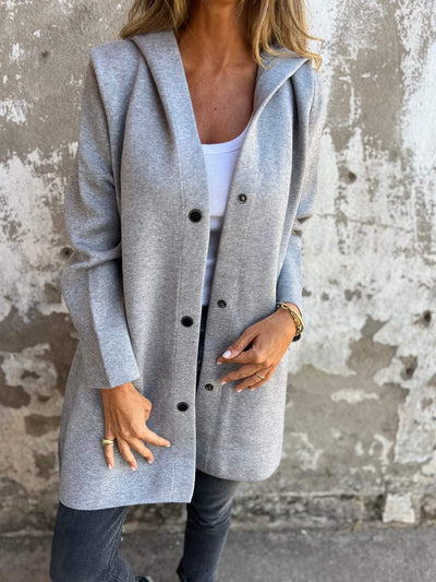 Isabella | Hooded Cardigan With Buttoned Front