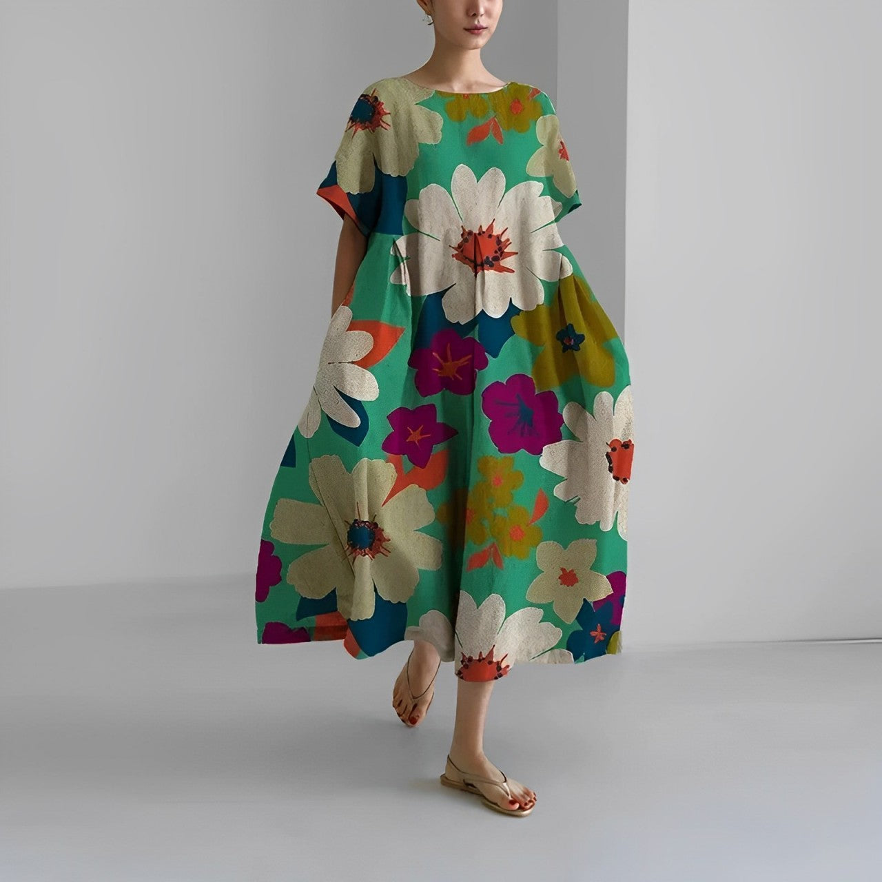 Daisey | Retro Big Swing Loose Maxi Dress