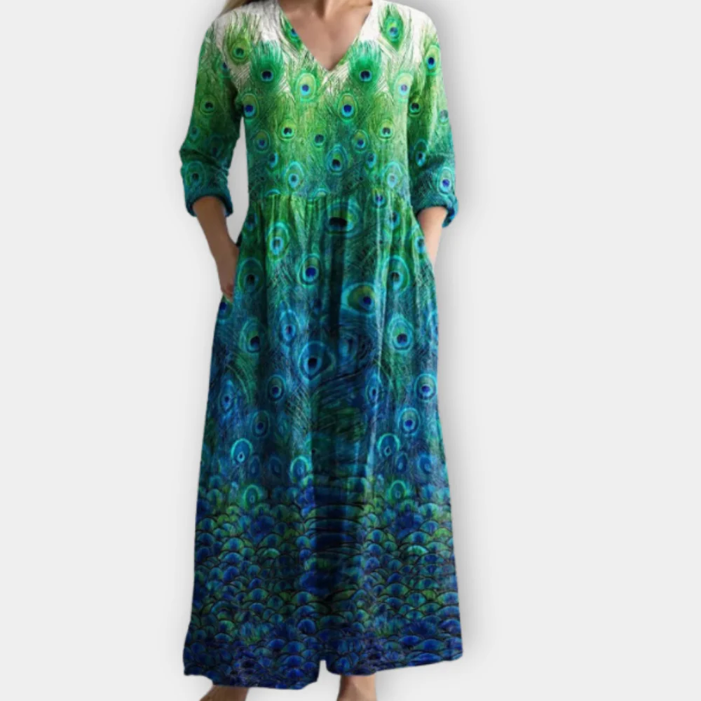 Skylar | Bohemian Grace V-Neck Dress