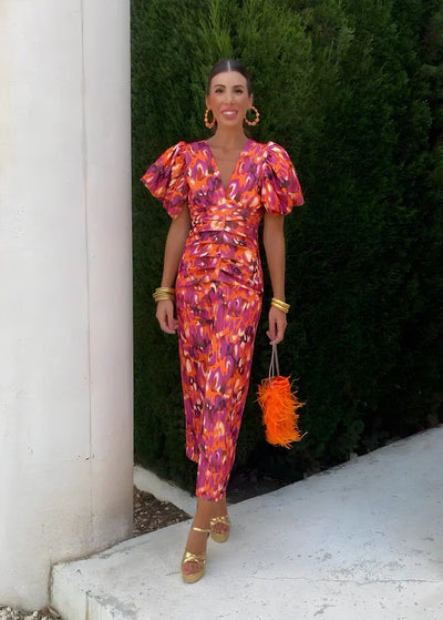 Jorene | Pleated Sleeve Dress