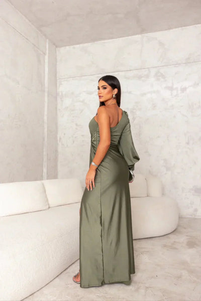 Alya | Satin One-Shoulder Dress